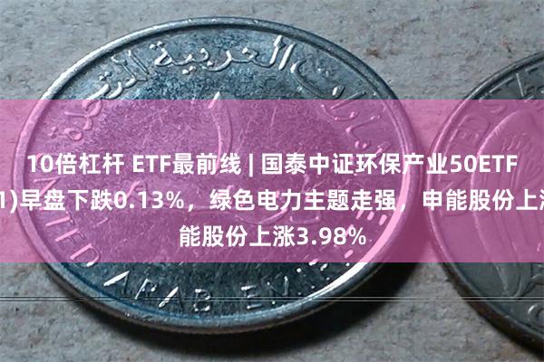 10倍杠杆 ETF最前线 | 国泰中证环保产业50ETF(159861)早盘下跌0.13%，绿色电力主题走强，申能股份上涨3.98%