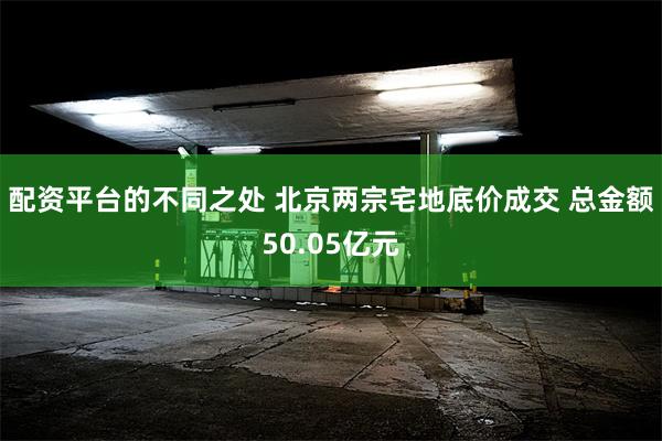 配资平台的不同之处 北京两宗宅地底价成交 总金额50.05亿元