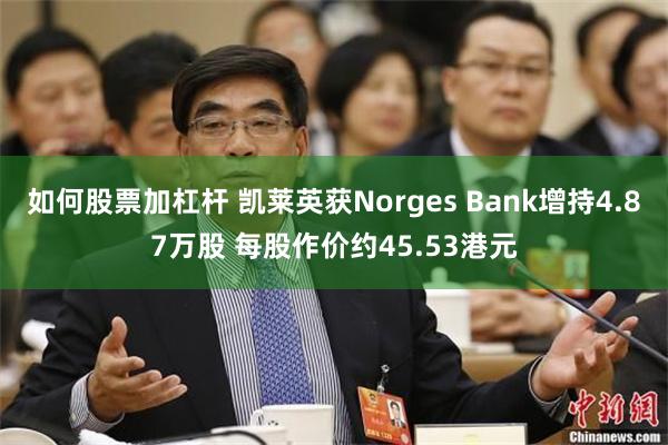 如何股票加杠杆 凯莱英获Norges Bank增持4.87万股 每股作价约45.53港元