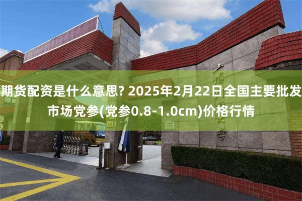 期货配资是什么意思? 2025年2月22日全国主要批发市场党参(党参0.8-1.0cm)价格行情